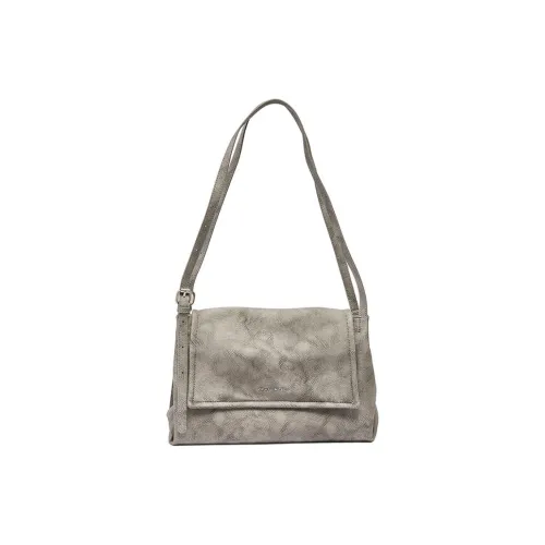 Three Blessings ПУ (полиуретан) Сумка через плечо Средняя Женская Черный Серый/Слоновая кость