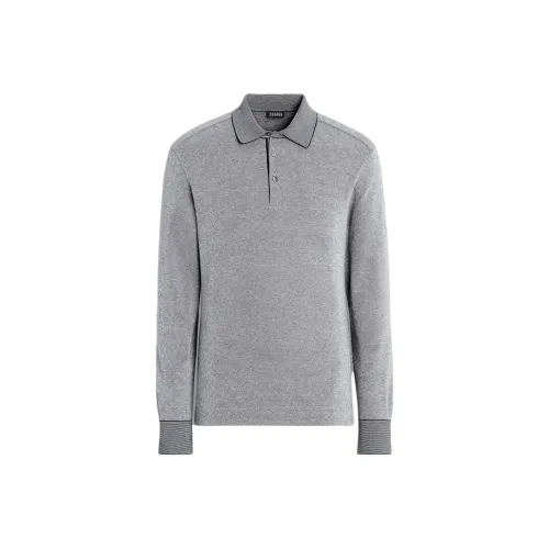 Ermenegildo Zegna Черный/Белый Мужская Поло