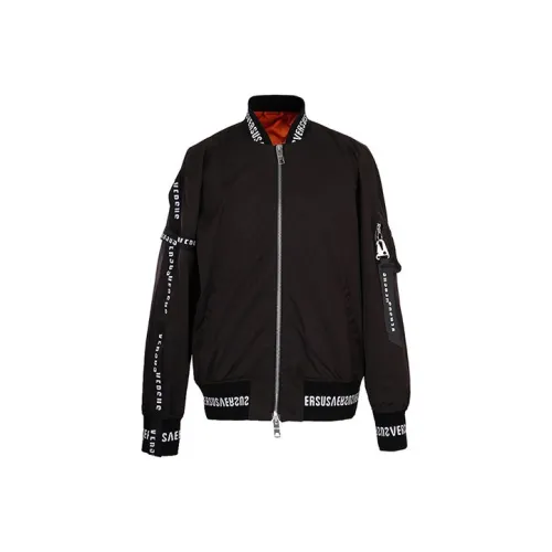 VERSACE Мужские черные куртки