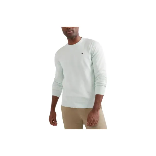 Tommy Hilfiger Твердый Crewneck Свитер Свитеры Свитер Мужской Белый