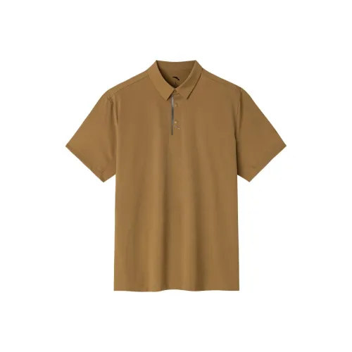 CHAOJIANTA Поло Мужское Мандариновый Коричневый
