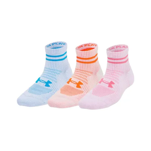 Under Armour Play Up 3 шт Розовый+Синий+Апельсин Женские Носки MID до икры