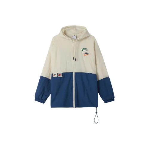 Nike Sportswear Куртка Весна Мужской Экрю Синий