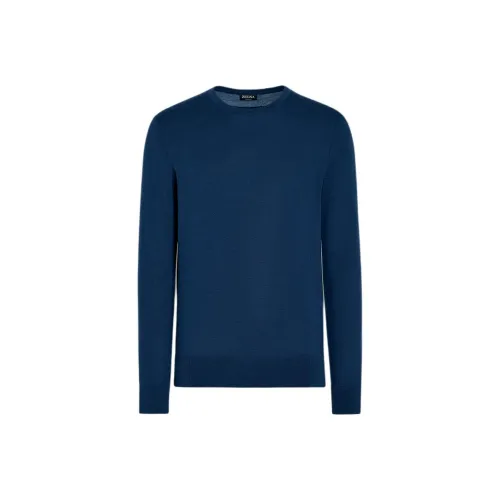 Zegna SS24 Свитер Мужской Ассорти Рабочий Синий
