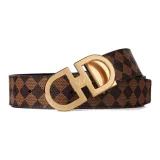 Золотая пряжка, коричневый ремешок