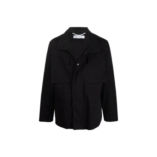 Off Белый FW21 Черный Мужские Куртки