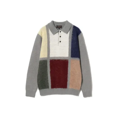 BEAMS Серый Мужской Свитеры