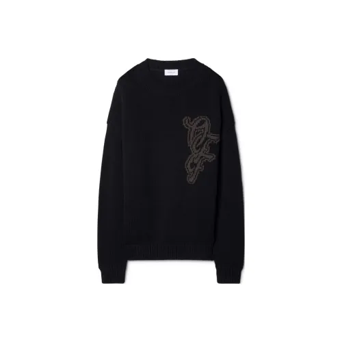 OFF Белый SS24 Регулярный крой Трикотаж Мужской Черный