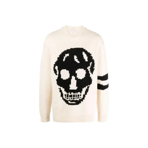 Alexander McQueen Белые Мужские Свитера