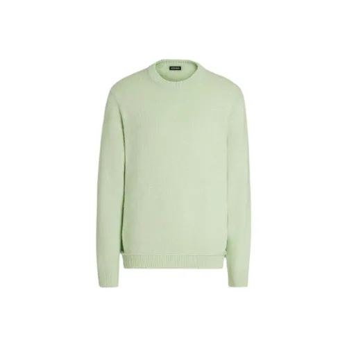 Zegna SS24 Трикотаж Мужской Аква Светло-Зеленый