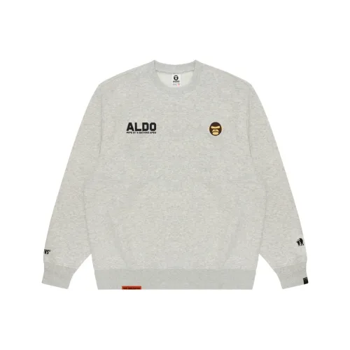 Aape FW24 Свитшот Мужской Белый Серый