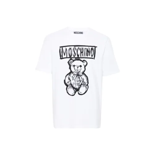 MOSCHINO Белая Мужская T-Рубашка