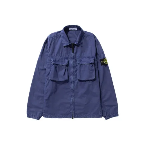 Stone Island Куртка из хлопка, цвет Васильковый Синий, Мужская