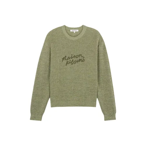Maison Kitsune Хаки Зеленый Мужские Свитера