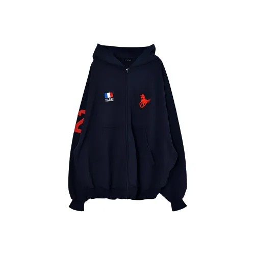 Balenciaga Мужские Свитшоты Морской Синий