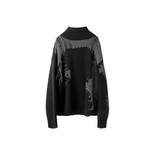 HUANXIANGZHE Свитер Унисекс Черный