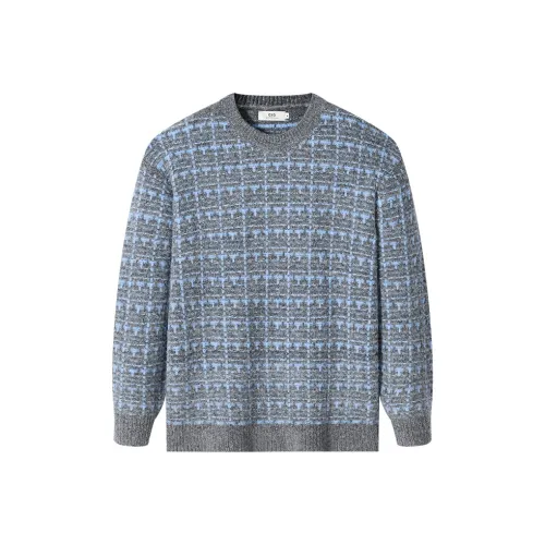 GXG Кофейный основа синий клетка мужские свитеры