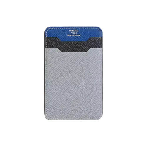 HERMES Городской Epsom Телячья кожа Держатель для карт Держатель для карт Женский Ледяной синий Королевский синий Индиго