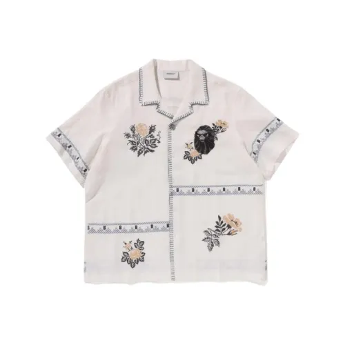 BAPE BLACK SS25 Айвори Белый Мужская Рубашка
