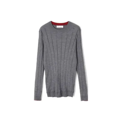 BRUNELLO CUCINELLI Серый Мужской Трикотаж