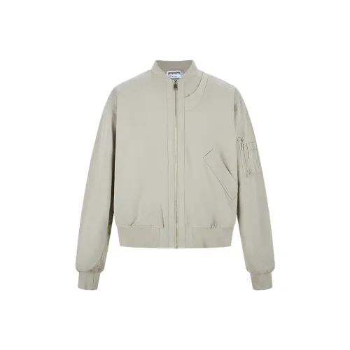 BANDITK GANGN Куртки Пальто Унисекс Серый Белый