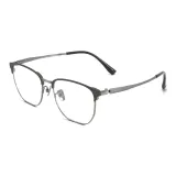Чернильно-черный | Металлический-C108 & Защита от синего света, 0 диоптрий, линзы