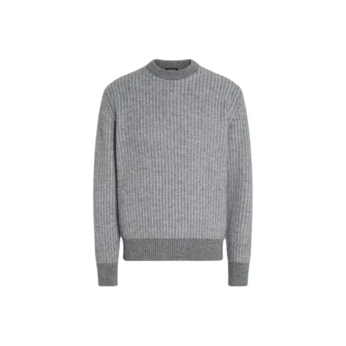 Ermenegildo Zegna Серые Мужские Свитера
