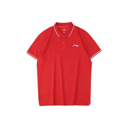 LINING Красный Унисекс Поло