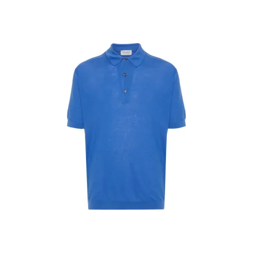 JOHN SMEDLEY Blue Men's Polo