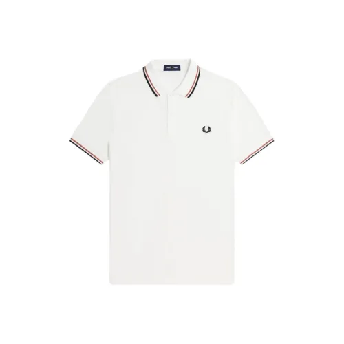 FRED PERRY Поло Мужское Белое