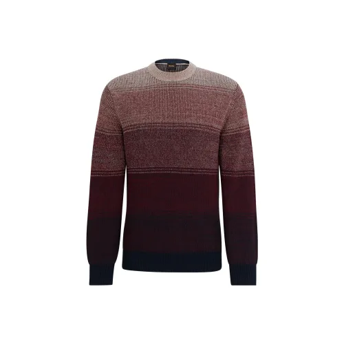 HUGO BOSS Хлопковая смесь Обычный крой Degradé Свитер KNIT Мужской Красный