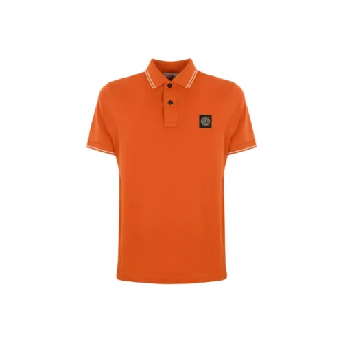 STONE ISLAND Поло Мужское Оранжевое