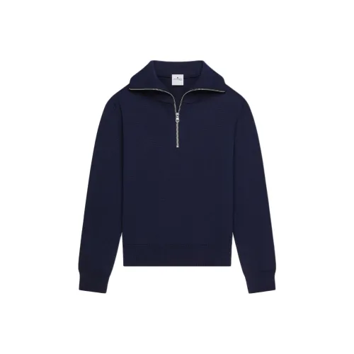 COURREGES SS25 Trucker Свитер Мужской Темно-синий Морской синий