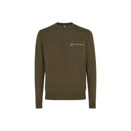Fendi Зеленые Мужские Свитера