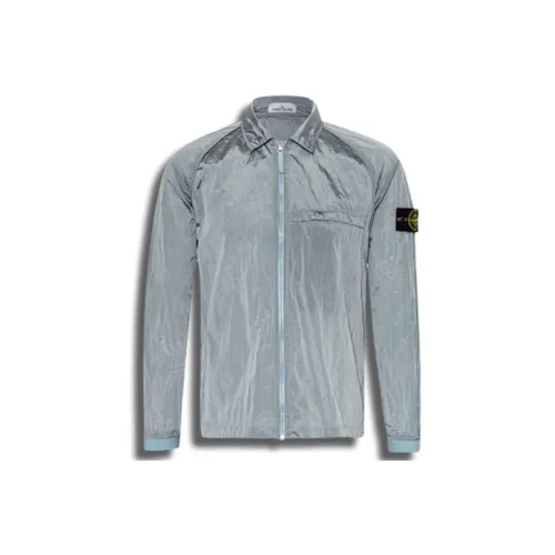 STONE ISLAND Куртки и пальто Осенний Мужской Светло-синий