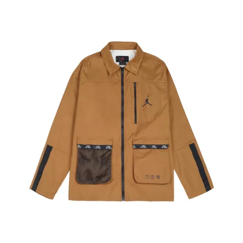 Джордан Куртка Мужская Коричневая Желтая