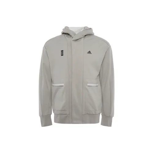 Adidas Wuji Series Куртка Мужская Кожаная Серого цвета