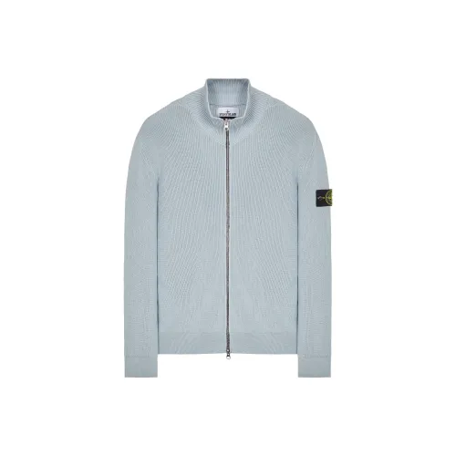 STONE ISLAND SS24 Ice Синий Мужской Трикотаж