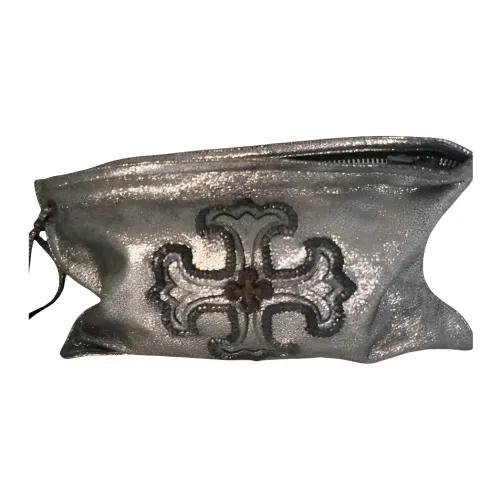Chrome Hearts Кожа Клатч Женская Серебряная