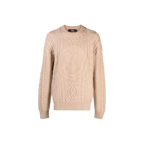VERSACE FW23 Свитер Мужской Бежевый Песочный