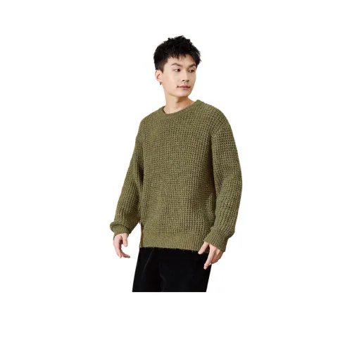 Tonlion Свитер Мужской Оливково-зеленый