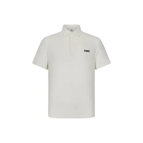KSWISS Поло Мужское Белое Эвриалы