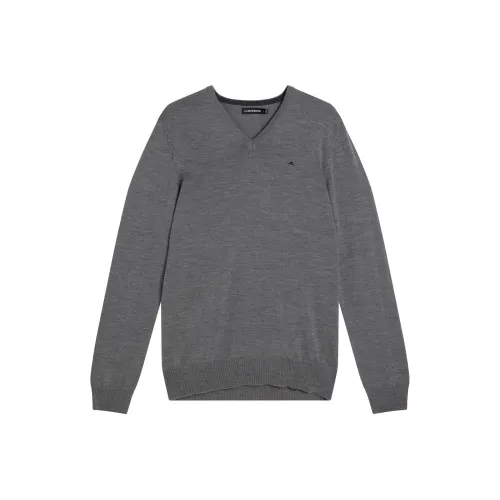 J.Lindeberg Lymann Merino V-Neck Sweater Men's Gray J.Lindeberg Lymann Вязаный свитер с V-образным вырезом мужской серый