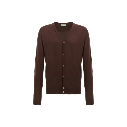 JOHN SMEDLEY Коричневый Мужской Трикотаж