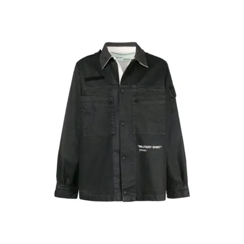 Off Белый FW20 Черный Мужские Куртки