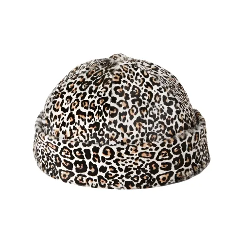 Loro Piana Коровья кожа Овечья шерсть Кашемир Хлопок Ацетат Шапки и Кепки Женские Леопардовый принт