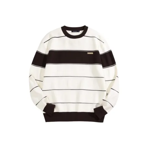 PEACEBIRD Трикотаж Мужской Черный Белый Полосы