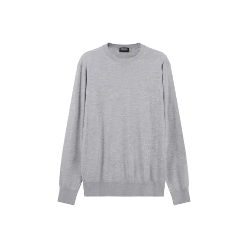 Ermenegildo Zegna Серые Мужские Свитера