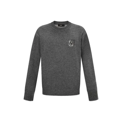 RARE 24FW Длинный рукав Свитер Мужской Серый