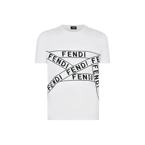 FENDI Белая Мужская T-рубашка